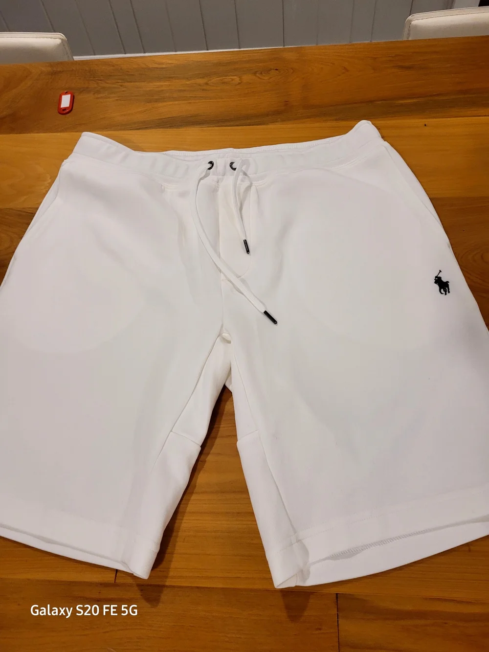 Ralph Lauren White Shorts with Blue & Gold Label